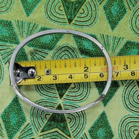 Mother Of Pearl flower inlay Mexican Silver Alpaca Cuff Bracelet - Picture 3 of 4